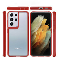 Casing Samsung S21 Ultra, Casing Ponsel Transparan Bening, Kunci Warna Individual, Anti Guncangan, Anti Kuning, untuk Samsung S21 Ultra