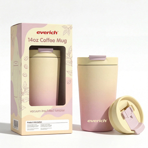 Mug isotherme double paroi 14 oz en gros - Tasse en acier inoxydable à large ouverture ODM avec couvercle amovible pour café et bureau - Product Image 1