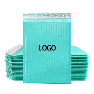 Nhà sản xuất biểu tượng tùy chỉnh màu xanh tái chế lớn bưu phẩm Poly gửi thư vận chuyển túi với bọc bong bóng - Product Image 1