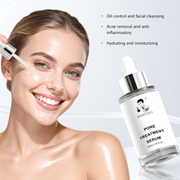 Sérum minimiseur de pores avec acide lactique, acide salicylique, hamamélis et lysat de ferment bifidus - Essence de contrôle du sébum et d'équilibre de la peau