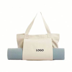Bolsa de Yoga Grande de Lona con Logotipo Personalizado, con Porta Esterilla de Yoga, Bolsa de Hombro de Algodón para Gimnasio y Playa, Accesorio de Moda - Product Image 4