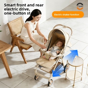<span class=keywords><strong>Passeggino</strong></span> per Neonati con Posizioni Reclinabili, Culla Elettrica Oscillante, Leggero e Pieghevole, Bidirezionale, per Neonati e Bambini, in Metallo - Product Image 4