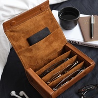 Boîte de lunettes de soleil de haute qualité organisateur de lunettes pour étudiants étui à lunettes personnalisé en cuir PU personnalisé