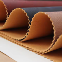 Cuir synthétique PU à grain naturel lisse, finition cirée au toucher sec, pour sacs et ameublement