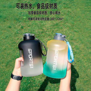 QX 3 1 Eco-Friendly PP Plastic Water Bottle Set Pressing Type Direct <b>Drinking</b> for Large Capacity Frosted Design Gym - Product Image 3