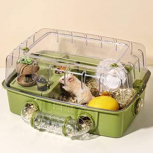 Şeffaf akrilik tünel hayvan evcil hayvan kafesi kafes panoramik ışıklık gine domuz kafesi - Product Image 4