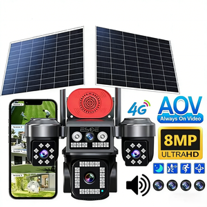 Cámara Solar WiFi con Seguimiento Automático Humano, Pantalla Dividida en 4, Alarma con Bocina, Luz Intermitente Roja y Azul, Impermeable, Hieasy Villa Surve - Product Image 6