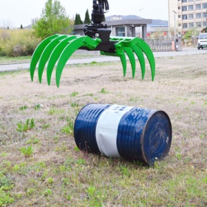 Grappin rotatif à 360 degrés avec large ouverture, grappin hydraulique léger pour bûches, matériaux Q355B NM500, pour excavatrices de 3 à 4,5 tonnes - Product Image 1
