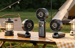 Ventilatore Portatile Ricaricabile da 3600mAh con Display LED Digitale, 10W, Pieghevole, Ventilatore da Tavolo ad Alta Velocità, Raffreddatore Personale - Product Image 2