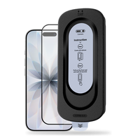 Protection d'écran en verre trempé anti-poussière à positionnement automatique, directement de l'usine, pour iPhone 17 Pro Max, 9H HD, couverture intégrale, OEM
