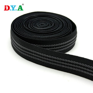 Cinta elástica de poliéster antideslizante con pinza de látex negro de 2CM personalizada para ropa, esquí, ciclismo, ropa deportiva - Product Image 4