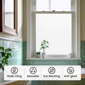 Film de fenêtre en <span class=keywords><strong>PVC</strong></span> fantaisie, film de confidentialité pour fenêtres en verre, autocollant de verre dépoli, adhésif statique, colle, salle de bain, mat, 44X200CM - Product Image 4