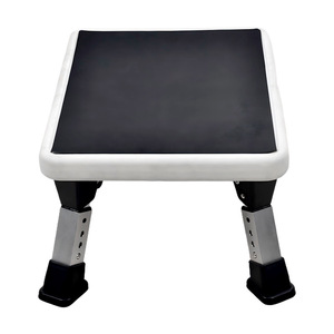 Height Adjustable <b>Folding</b> Footstool Black <b>Step</b> <b>Stool</b> Equipment For Bathroom Safety Modern Design KDB 510A A01LY - Product Image 4
