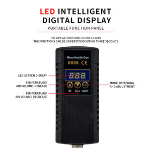 Promoción 600W pantalla Digital <span class=keywords><strong>pistola</strong></span> <span class=keywords><strong>de</strong></span> aire caliente pantalla LED modelo eléctrico con Control <span class=keywords><strong>de</strong></span> temperatura 120L <span class=keywords><strong>para</strong></span> clasificación Industrial DIY - Product Image 6