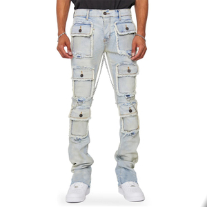 Productos para Dropshipping 2026 |   Pantalones de mezclilla para hombre, estilo jogger, ajustados, holgados, con múltiples bolsillos, estilo Y2K, de moda urbana. - Product Image 4