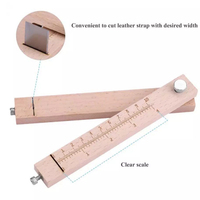 Coupe-ceinture en bois avec 5 lames, outil d'artisanat du cuir, courroie de bois, outil de découpe à la main