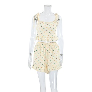 <span class=keywords><strong>Pigiama</strong></span> da donna in due pezzi con motivo a cuore in puro cotone - Product Image 3