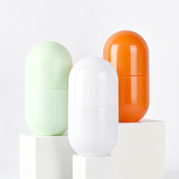 Bouteille en plastique PET en forme de capsule, couleur personnalisée, conteneur pour compléments vitaminiques, emballage pour gélules molles