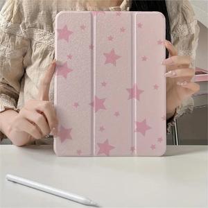 Funda para iPad Pro con diseño de estrellas rosas, con ranura para lápiz, protección completa a prueba de golpes. - Product Image 2