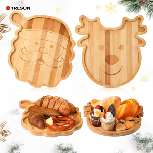 Blocs à découper en forme de cerf pour Noël, en bambou, bois naturel, durable, antidérapant, passe au lave-vaisselle, pour les fêtes - Product Image 5