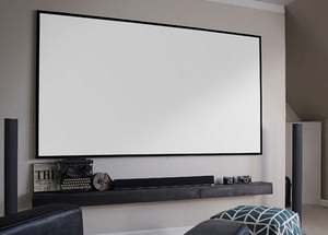 Pantalla de Proyector de 200 Pulgadas con Marco Fijo para Montaje en Pared, Cine en Casa, Ancho de Marco de 10 mm, Tela de PVC Suave Gris, 4K HD 4:3 - Product Image 4