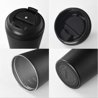 TY en stock, nouvelle tasse à café en acier inoxydable 304 de 12 oz, tasse à café isotherme portable à double paroi de 12 oz avec couvercle rabattable