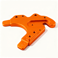 Support arrière de moto en acier inoxydable anodisé orange avec EDM pour extension de bras oscillant et installation de tendeur de chaîne