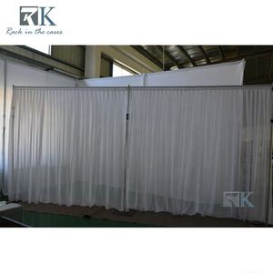 Support de toile de fond de mariage avec rideaux en mousseline et ensembles de tubes portables - Product Image 2