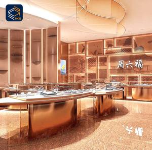 Comptoir <span class=keywords><strong>d</strong></span>'exposition de bijoux incurvé de luxe avec finition <span class=keywords><strong>en</strong></span> cuivre et <span class=keywords><strong>vitrine</strong></span> <span class=keywords><strong>en</strong></span> verre pour la <span class=keywords><strong>d</strong></span>écoration intérieure haut de gamme des commerces de <span class=keywords><strong>d</strong></span>étail - Product Image 3