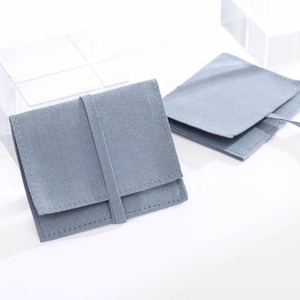 Custom Logo Microfiber Jewelry Pouch Gift Packaging for Necklace Earring Ring Jewelry Bag - Product Image 3
