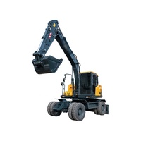 Excavatrice de roue de la Chine 14t avec le seau 0.58m3 et la lame arrière à vendre HW150