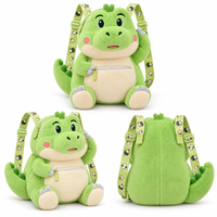 Sacs à dos en peluche personnalisés en usine, sacs bandoulière en peluche dinosaure, sacs en peluche doux de dessins animés, faible MOQ, fabrication OEM, créez votre propre design