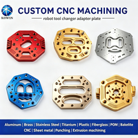 Plaque d'adaptation à changement rapide en aluminium 6063 anodisé dur de haute précision, usinée CNC, pour outil robotique à bride pour équipement de manutention automatisée
