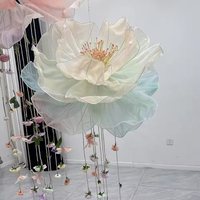 L-002 Grande Fleur en Organza Personnalisable pour Décoration de Mariage, Ambiance Festive, Plafond, Fête, Vitrine