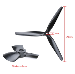 ใบพัด HOT HQProp 8X4X3 - ใยแก้วไนลอน (2CW+2CCW)-8040 3 ใบพัด สีดำ สำหรับโดรน Multirotor X-Class MacroQuad FPV ขนาด 8 นิ้ว - Product Image 5
