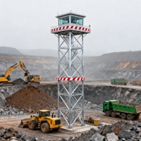 Tour d'observation de structure en acier de 20m pour la prévention des incendies de forêt au Maroc
