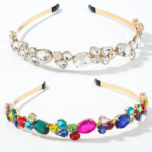 ที่คาดผมคริสตัลแวววับสำหรับผู้หญิง,เครื่องประดับเพชรสีสันสดใส - Product Image 5