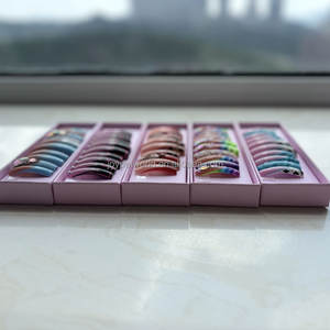 Venta al por mayor mejor salón de uñas calidad impresionar beso único Anime Chrome Dashing Diva francés hecho a mano acrílico curva prensa en las uñas - Product Image 4