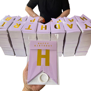 <span class=keywords><strong>Guirlande</strong></span> de bannière en papier Joyeux <span class=keywords><strong>Anniversaire</strong></span> en forme de queue de poisson dorée pour décorations de fête - Product Image 5