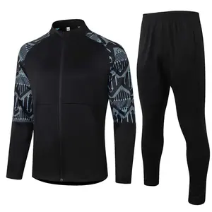 High Quality Winter Soccer Jackets Men Long Sleeve Football Tracksuit Kit