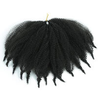 Importation de fibres à basse température Afro Twist 8 pouces Marley tresses Crochet cheveux pour femmes Synthétique Marley Twist Extensions de cheveux