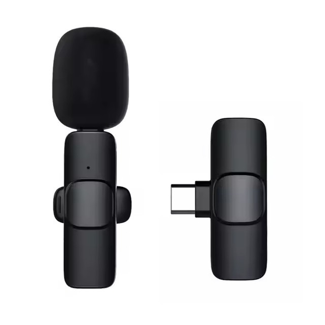 K9 Dual Wireless Lavalier Microphone with Lightning Charging Adapter BT Noise Canceling Mic for Outdoor Live Streaming Recording