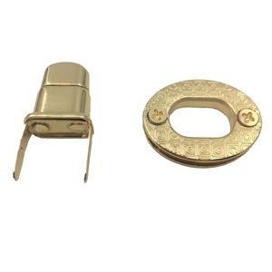 Cerradura de giro de Metal para bolso, cierre de giro rectangular para bolsos - Product Image 2