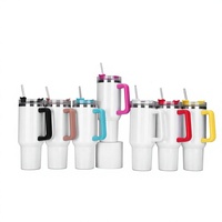 Bouteilles d'eau personnalisables en gros, 40 oz, en acier inoxydable, isolées sous vide, vierges pour sublimation, gobelets imprimables
