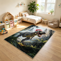 Polyester Faux Rabbit Fur Rug Printed Room Carpet Children Play Rugs Custom Designs Christmas Usage