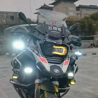 Ferei 8000LM moto LED conduite lumière sans fil à distance Spot/inondation/brouillard/avertissement Modes IPX8 étanche CNC projecteur pour bmw Gs