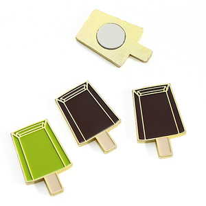 Aiguille personnalisée personnalisée Minder magnétique dessin animé crème glacée émail broches aiguille gardien avec aimant dos - Product Image 3