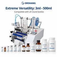 Machine d'étiquetage semi-automatique pour bouteilles et bocaux en verre, applicateur d'étiquettes de bureau avec PLC pour la maison, les entreprises, les huiles essentielles et les parfums