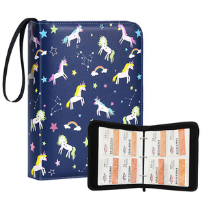 Vente en gros usine : Album <span class=keywords><strong>de</strong></span> collection <span class=keywords><strong>de</strong></span> cartes anime et dessins animés à 4 compartiments et porte-cartes <span class=keywords><strong>de</strong></span> jeu, personnalisable avec un design licorne - Product Image 2