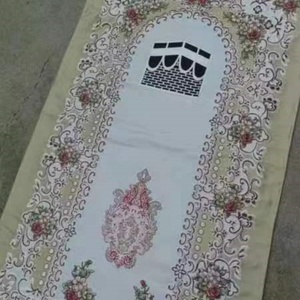 YASEEN Soft and <b>Thick</b> Modern Style Embroidered Polyester Floral <b>Prayer</b> <b>Mat</b> Non-Slip Islamic Worship Rug - Product Image 1